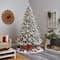 9ft. Pre-Lit Flocked Rock Springs Spruce Artificial Christmas Tree, Clear LED Lights